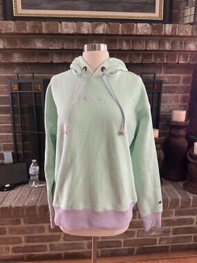 Champion Mint Green Hoodie with Lavender Accents